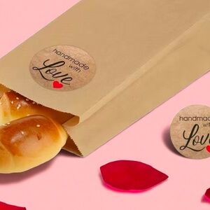 500 Stickers/1 roll Homemade Stickers Thank You Kraft Paper Envelope Gift Bag